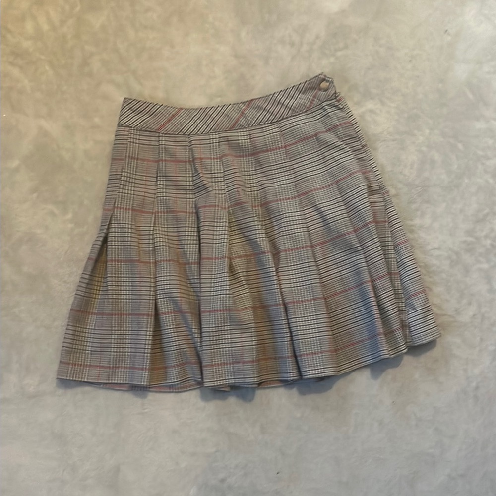 Plaid Pleated Skirt